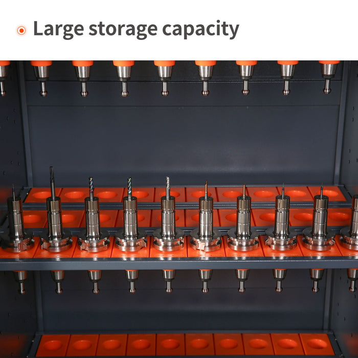 120 Piece Tool Holder Storage Cabinet, Designed for CNC worker, Lockable door, DOBA-THC120