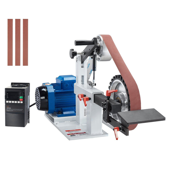 72" x 2" Belt Grinder Sander, 1500W (2HP) Variable Speed with VFD, Includes 3 Grinding Moulds & 3 Sanding Belts for Metalworking & Knife Making, DOBA-BG722