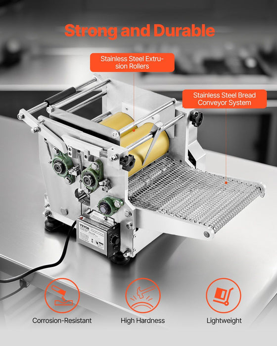 Electric Tortilla Maker, Automatic Corn Tortilla Machine, Dual Size 4" & 6" Cooking Plates, DOBA-TM46