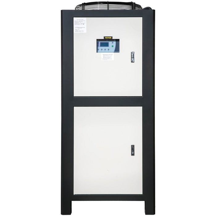 15 Ton Industrial Water Chiller, 15HP Air-Cooled System, Finned Condenser with Micro-Computer Control, Stainless Steel Water Tank, DOBA-WC15