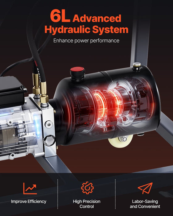 750W Electric Tube Bending Machine, Hydraulic Pipe Bender with 6L Cylinder, Heavy-Duty Tubing Forming Tool, DOBA-TB750