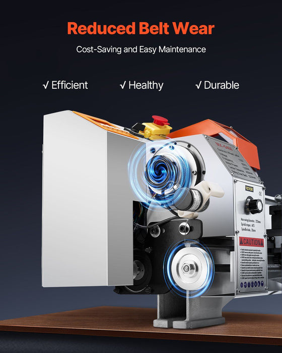 8.7" x 18" Metal Lathe Machine, 1250W Brushless Motor, 0–2500 RPM Variable Speed, Automatic Feed Bench Lathe, DOBA-ML8718