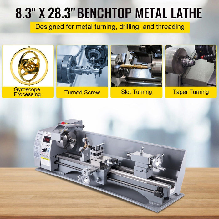 8.3" x 31.5" Metal Lathe, 2500 RPM Variable Speed, 850W Brushless Motor, Precision Mini Lathe for Metalworking, DOBA-ML8315