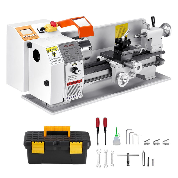 8.7" x 18" Metal Lathe Machine, 1250W Brushless Motor, 0–2500 RPM Variable Speed, Automatic Feed Bench Lathe, DOBA-ML8718