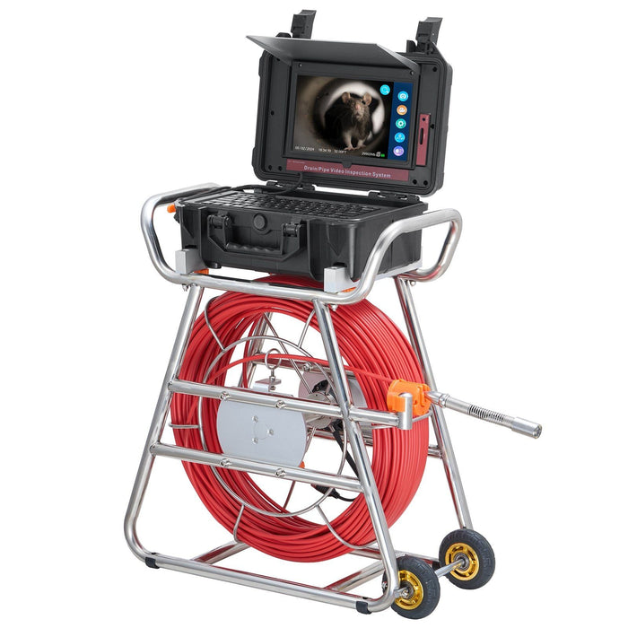 328 ft (100m) Sewer Camera, Self-Leveling Drain Inspection System, 10.1" Touchscreen Display, DOBA-SC100