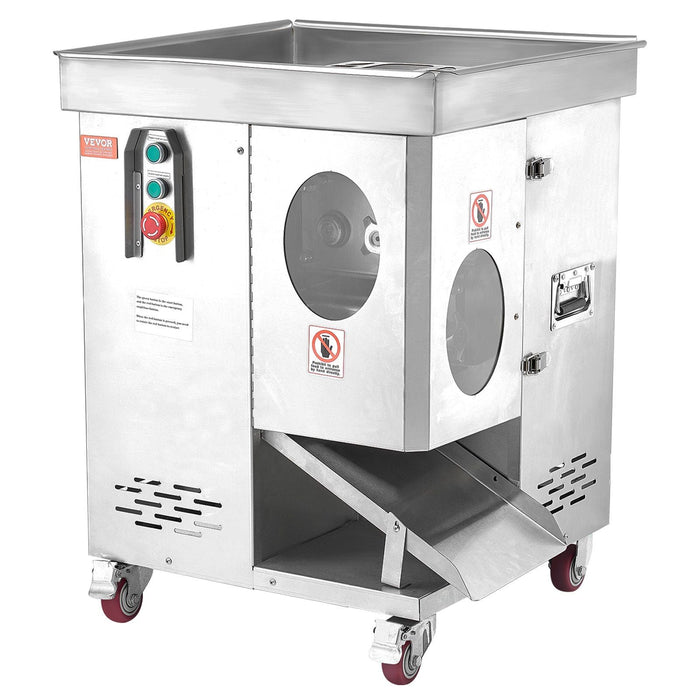 1100W Meat Cutter Machine, 1102 lb/h Capacity, 5 mm Stainless Steel Blades, Commercial Electric Meat Slicer, DOBA-MC1100
