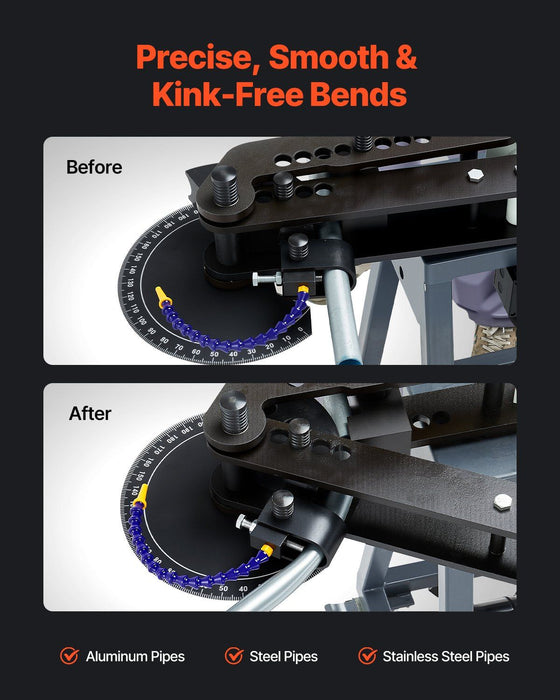 750W Electric Tube Bending Machine, Hydraulic Pipe Bender with 6L Cylinder, Heavy-Duty Tubing Forming Tool, DOBA-TB750