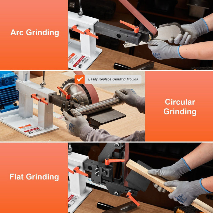 72" x 2" Belt Grinder Sander, 1500W (2HP) Variable Speed with VFD, Includes 3 Grinding Moulds & 3 Sanding Belts for Metalworking & Knife Making, DOBA-BG722