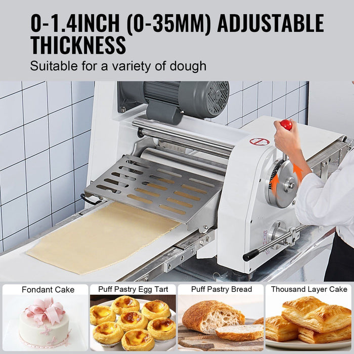 19.7" Commercial Electric Dough Sheeter, Dough Roller Pastry Press Machine for Bakeries & Restaurants, DOBA-DS197
