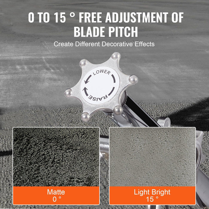 24" Walk-Behind Power Trowel, 6 HP Gas-Powered Cement Finishing Machine with Float Pan Blade, DOBA-PT24