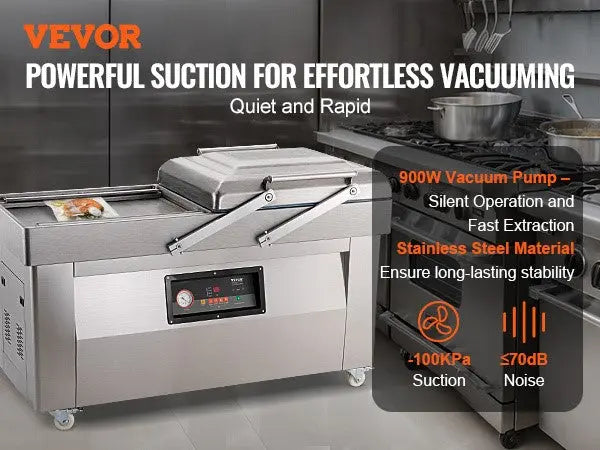 23.62" Sealing Length Chamber Vacuum Sealer, 1200W, Ideal for Wet Foods & Meats, Compact Design for Home & Commercial Use, DOBA-VS23