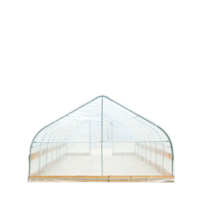 TMG Industrial 12’ x 20’ Tunnel Greenhouse Grow Tent w/6 Mil Clear EVA Plastic Film, Cold Frame, Hand Crank Roll-Up Sides, Peak Ceiling Roof, TMG-GH1220