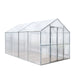 TMG Industrial 8’ x 13’ Greenhouse Grow Tent w/20 Mil Ripstop Leno Mesh PVC Cover, Galvanized Steel Frame, Roll-up Windows, TMG-GH813