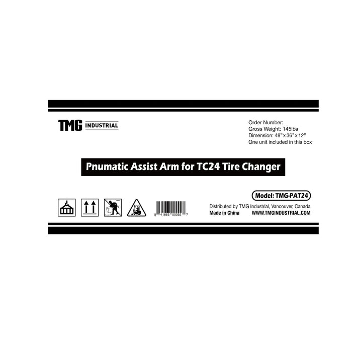 TMG Industrial Pneumatic Powered Assist Arm, Left Hand Swing, Compatible with TMG-TC24 Tire Changer, TMG-PAT24