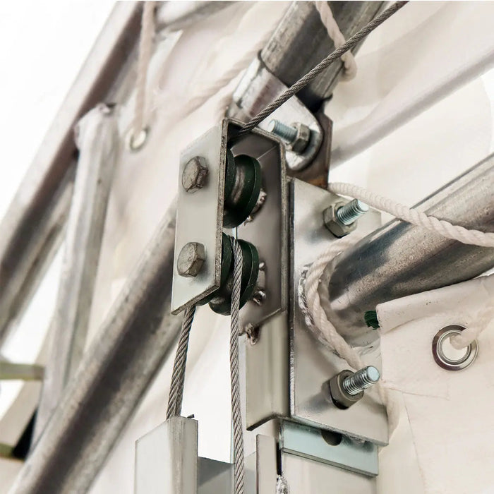 TMG Industrial Pro Series 20' x 40' Dual Truss Storage Shelter with Heavy Duty 17 oz PVC Cover & Drive Through Doors, TMG-DT2041-PRO